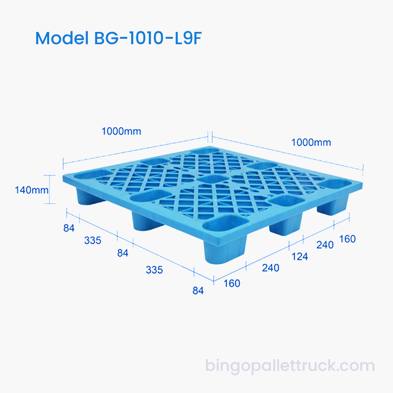 1000x1000mm HDPE kevyt muovilava 4-suuntainen haarukkatrukin sisääntulo