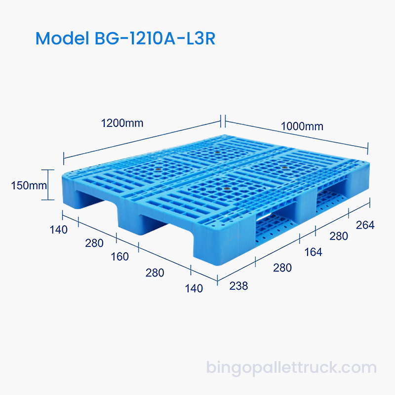 1200x1000mm kevyt 3-runkoinen muovilava varastoon