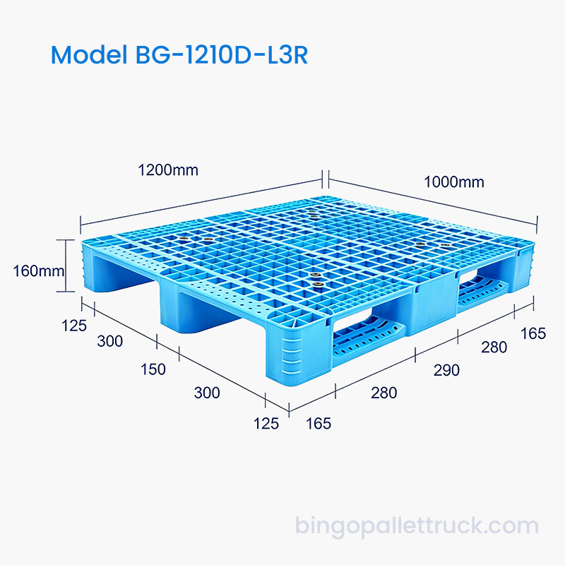 1200x1000mm 3 Runner teräsvahvistettu muovilava