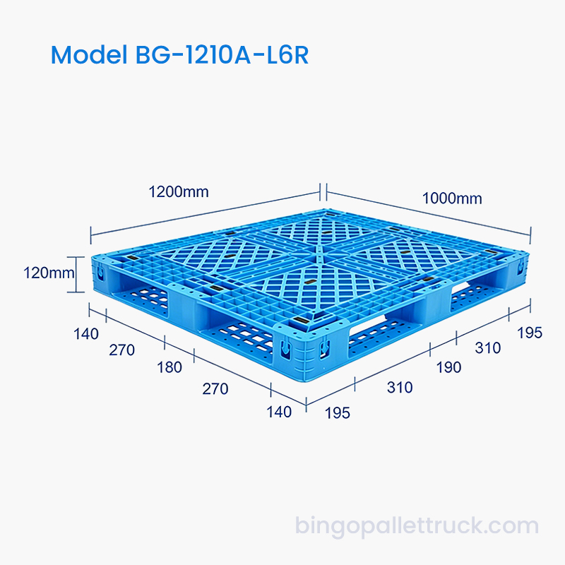 1200x1000mm Six Runner muovilava logistiikkakäyttöön