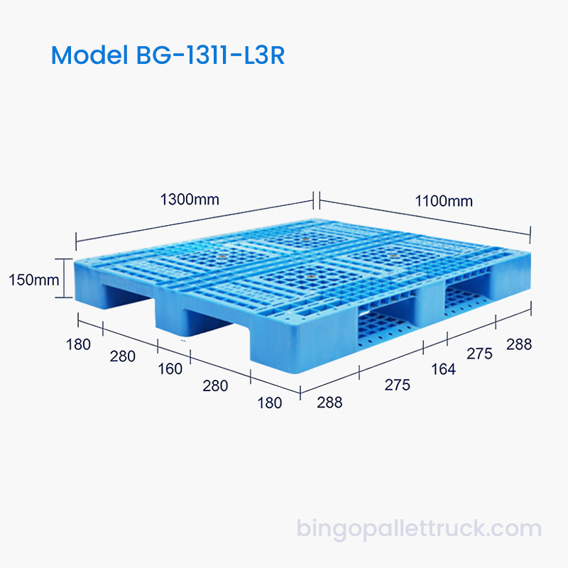 1300×1100mm 3-runner HDPE-muovilava