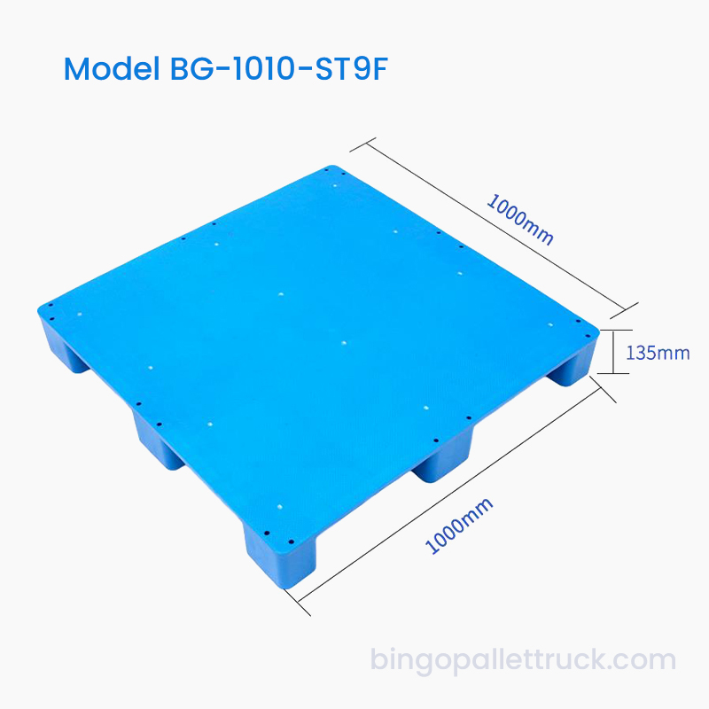 1000x1000mm tasainen 9-jalkainen HDPE-muovilava