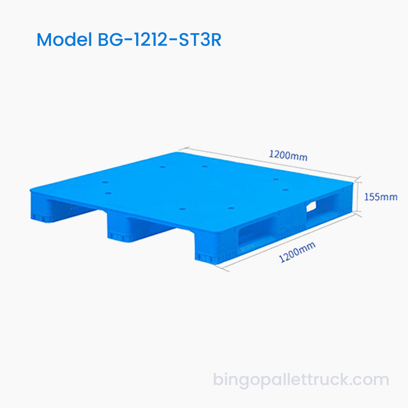 1200x1200mm umpikantinen muovilava, kolme jakoa raskaaseen logistiikkaan